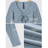 image:imageODODOS Womens Tie Front Top Ultra Soft odSTRATUM Tech CardiganDusty Blue Heather