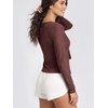 image:imageODODOS Womens Tie Front Top Ultra Soft odSTRATUM Tech CardiganJava Heather