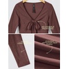 image:imageODODOS Womens Tie Front Top Ultra Soft odSTRATUM Tech CardiganJava Heather