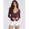 image:imageODODOS Womens Tie Front Top Ultra Soft odSTRATUM Tech CardiganJava Heather