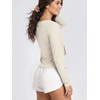image:imageODODOS Womens Tie Front Top Ultra Soft odSTRATUM Tech CardiganMilkweed Heather