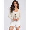 image:imageODODOS Womens Tie Front Top Ultra Soft odSTRATUM Tech CardiganMilkweed Heather