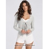 image:imageODODOS Womens Tie Front Top Ultra Soft odSTRATUM Tech CardiganSalt Heather