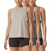 image:imageODODOS 3Pack Loose Tank Tops for Women Sleeveless Gym Athletic Workout Tops Yoga ShirtsAbalonedusty Rosesage Green