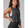 image:imageODODOS 3Pack Loose Tank Tops for Women Sleeveless Gym Athletic Workout Tops Yoga ShirtsBlackcharcoalwhite
