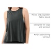 image:imageODODOS 3Pack Loose Tank Tops for Women Sleeveless Gym Athletic Workout Tops Yoga ShirtsBlackcharcoalwhite