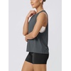 image:imageODODOS 3Pack Loose Tank Tops for Women Sleeveless Gym Athletic Workout Tops Yoga ShirtsBlackcharcoalwhite