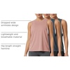 image:imageODODOS 3Pack Loose Tank Tops for Women Sleeveless Gym Athletic Workout Tops Yoga ShirtsCrepe Pinkdark Bluedark Grey