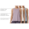 image:imageODODOS 3Pack Loose Tank Tops for Women Sleeveless Gym Athletic Workout Tops Yoga ShirtsLavenderwhiteblue Fog