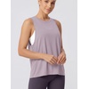 image:imageODODOS 3Pack Loose Tank Tops for Women Sleeveless Gym Athletic Workout Tops Yoga ShirtsLavenderwhiteblue Fog