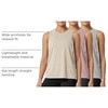 image:imageODODOS 3Pack Loose Tank Tops for Women Sleeveless Gym Athletic Workout Tops Yoga ShirtsOatmealpinkheather Grey