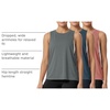 image:imageODODOS 3Pack Loose Tank Tops for Women Sleeveless Gym Athletic Workout Tops Yoga ShirtsSteeldeep Tealindian Red