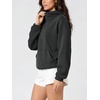 image:imageODODOS Womens Modal Soft Cinchable Half Zip Hoodie with Kangaroo PocketBlack