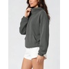 image:imageODODOS Womens Modal Soft Cinchable Half Zip Hoodie with Kangaroo PocketCharcoal