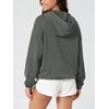 image:imageODODOS Womens Modal Soft Cinchable Half Zip Hoodie with Kangaroo PocketCharcoal