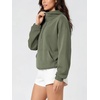 image:imageODODOS Womens Modal Soft Cinchable Half Zip Hoodie with Kangaroo PocketDark Sage