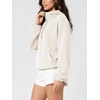 image:imageODODOS Womens Modal Soft Cinchable Half Zip Hoodie with Kangaroo PocketIvory
