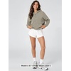 image:imageODODOS Womens Modal Soft Cinchable Half Zip Hoodie with Kangaroo PocketKhaki