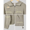 image:imageODODOS Womens Modal Soft Cinchable Half Zip Hoodie with Kangaroo PocketKhaki