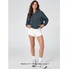 image:imageODODOS Womens Modal Soft Cinchable Half Zip Hoodie with Kangaroo PocketNavy