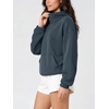 image:imageODODOS Womens Modal Soft Cinchable Half Zip Hoodie with Kangaroo PocketNavy