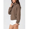 image:imageODODOS Womens Modal Soft Cinchable Half Zip Hoodie with Kangaroo PocketNutria