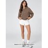 image:imageODODOS Womens Modal Soft Cinchable Half Zip Hoodie with Kangaroo PocketNutria