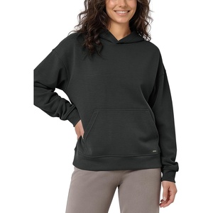 image:imageODODOS Womens Modal Soft Hoodie with Kangaroo Pocket Long Sleeve PulloverBlack