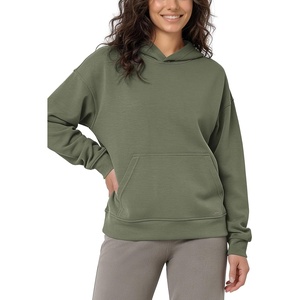 image:imageODODOS Womens Modal Soft Hoodie with Kangaroo Pocket Long Sleeve PulloverDark Sage