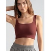 image:imageODODOS 3Pack Seamless Square Neck Crop Tank for Women Ribbed Knit Soft Low Back Cropped TopsClaretoceansky Blue