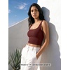 image:imageODODOS 3Pack Seamless Square Neck Crop Tank for Women Ribbed Knit Soft Low Back Cropped TopsClaretoceansky Blue
