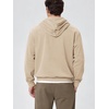 image:imageODODOS Mens Brushed Fleece Hoodie with Kangaroo Pocket Cozy Warm PulloverBeige Heather