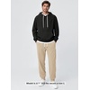 image:imageODODOS Mens Brushed Fleece Hoodie with Kangaroo Pocket Cozy Warm PulloverBlack