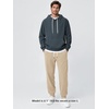 image:imageODODOS Mens Brushed Fleece Hoodie with Kangaroo Pocket Cozy Warm PulloverDark Blue Heather