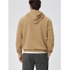 image:imageODODOS Mens Brushed Fleece Hoodie with Kangaroo Pocket Cozy Warm PulloverSand Heather