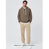 image:imageODODOS Mens Brushed Fleece Hoodie with Kangaroo Pocket Cozy Warm PulloverWood Brown Heather