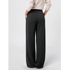 image:imageODODOS Womens Modal Soft High Rise Wide Leg Trousers with Pleats amp PocketsBlack