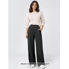 image:imageODODOS Womens Modal Soft High Rise Wide Leg Trousers with Pleats amp PocketsBlack