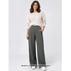 image:imageODODOS Womens Modal Soft High Rise Wide Leg Trousers with Pleats amp PocketsCharcoal