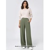 image:imageODODOS Womens Modal Soft High Rise Wide Leg Trousers with Pleats amp PocketsDark Sage