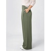 image:imageODODOS Womens Modal Soft High Rise Wide Leg Trousers with Pleats amp PocketsDark Sage