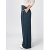 image:imageODODOS Womens Modal Soft High Rise Wide Leg Trousers with Pleats amp PocketsDeep Blue