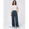 image:imageODODOS Womens Modal Soft High Rise Wide Leg Trousers with Pleats amp PocketsDeep Blue