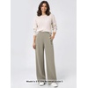 image:imageODODOS Womens Modal Soft High Rise Wide Leg Trousers with Pleats amp PocketsKhaki