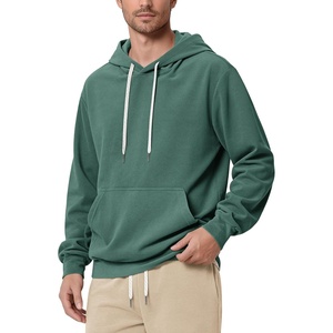 image:imageODODOS Mens Brushed Fleece Hoodie with Kangaroo Pocket Cozy Warm PulloverTeal Green Heather