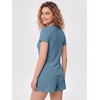 image:imageODODOS Bamboo Viscose Crew Neck TShirt for Women Ultra Soft Ribbed Short Sleeve Sleep Lounge Casual Everyday TopCyaneus