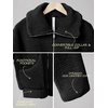 image:imageODODOS Womens Sherpa Fleece FullZip Stand Collar Jacket with PocketsBlack