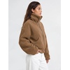 image:imageODODOS Womens Sherpa Fleece FullZip Stand Collar Jacket with PocketsCognac Copper