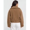 image:imageODODOS Womens Sherpa Fleece FullZip Stand Collar Jacket with PocketsCognac Copper