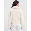 image:imageODODOS Womens Sherpa Fleece FullZip Stand Collar Jacket with PocketsIvory